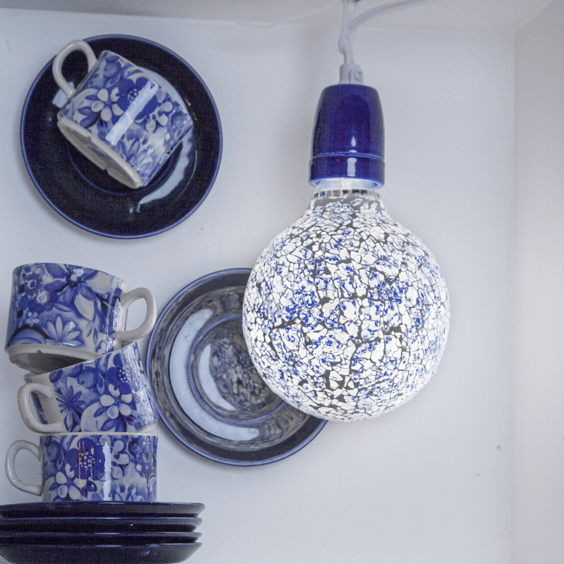 LED Leuchtmittel DEKOLED G130 MOSAIK BLUE - E27 - 4W - NW 4000K - 110lm