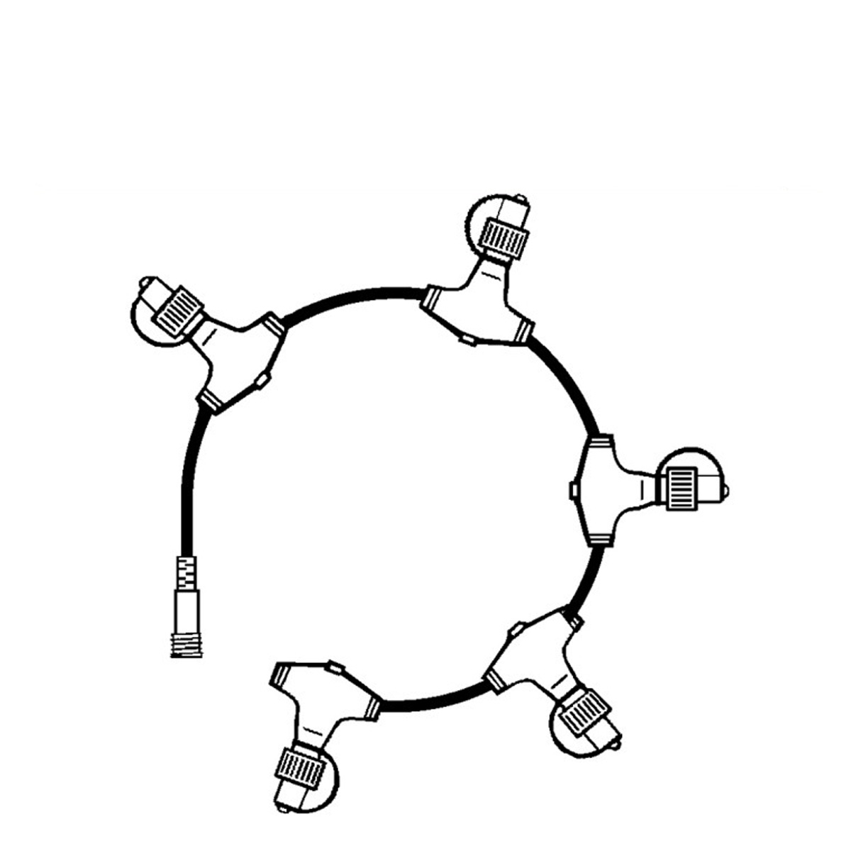 Startrading System 24 Verteiler 5-Fach - Soft-Ring - L: 0,7M - Koppelbar - Ohne Trafo