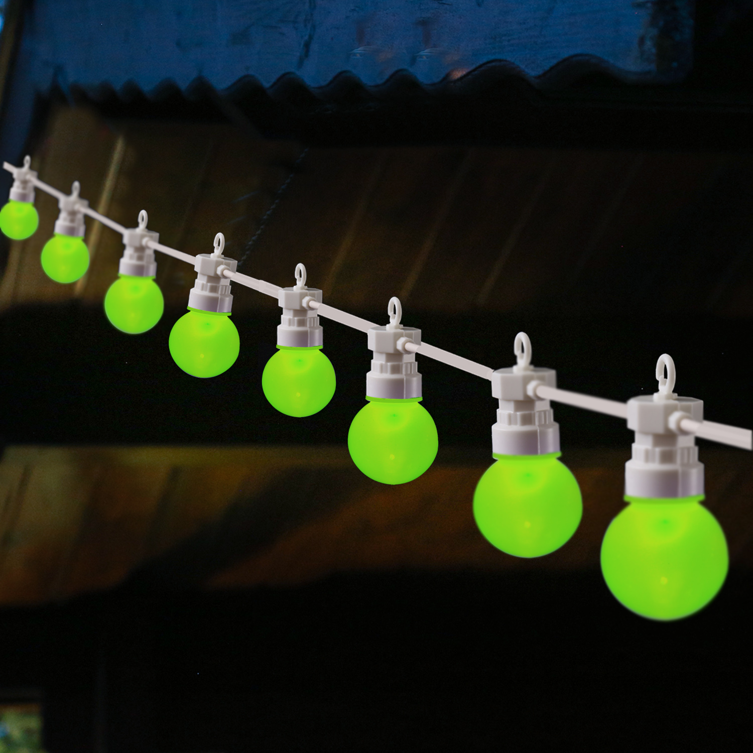 LED Party Lichterkette Circus - 20 farbwechselnde LED - Fernbedienung - 9,5m - koppelbar bis 60 LED