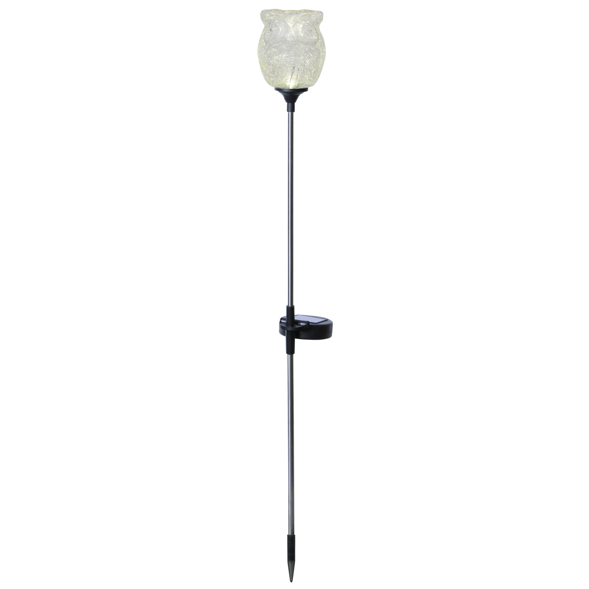 LED Solarstab EULE - warmweiße LED - H: 75cm - D: 9cm - Dämmerungssensor
