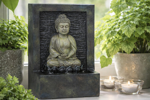 Tischbrunnen Zimmerbrunnen Buddha H235cm - Kreislaufpumpe