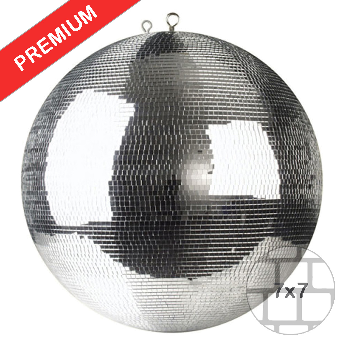 Spiegelkugel 50cm silber chrom- Diskokugel (Discokugel) Party Lichteffekt - Echtglas - mirrorball safety chrome color