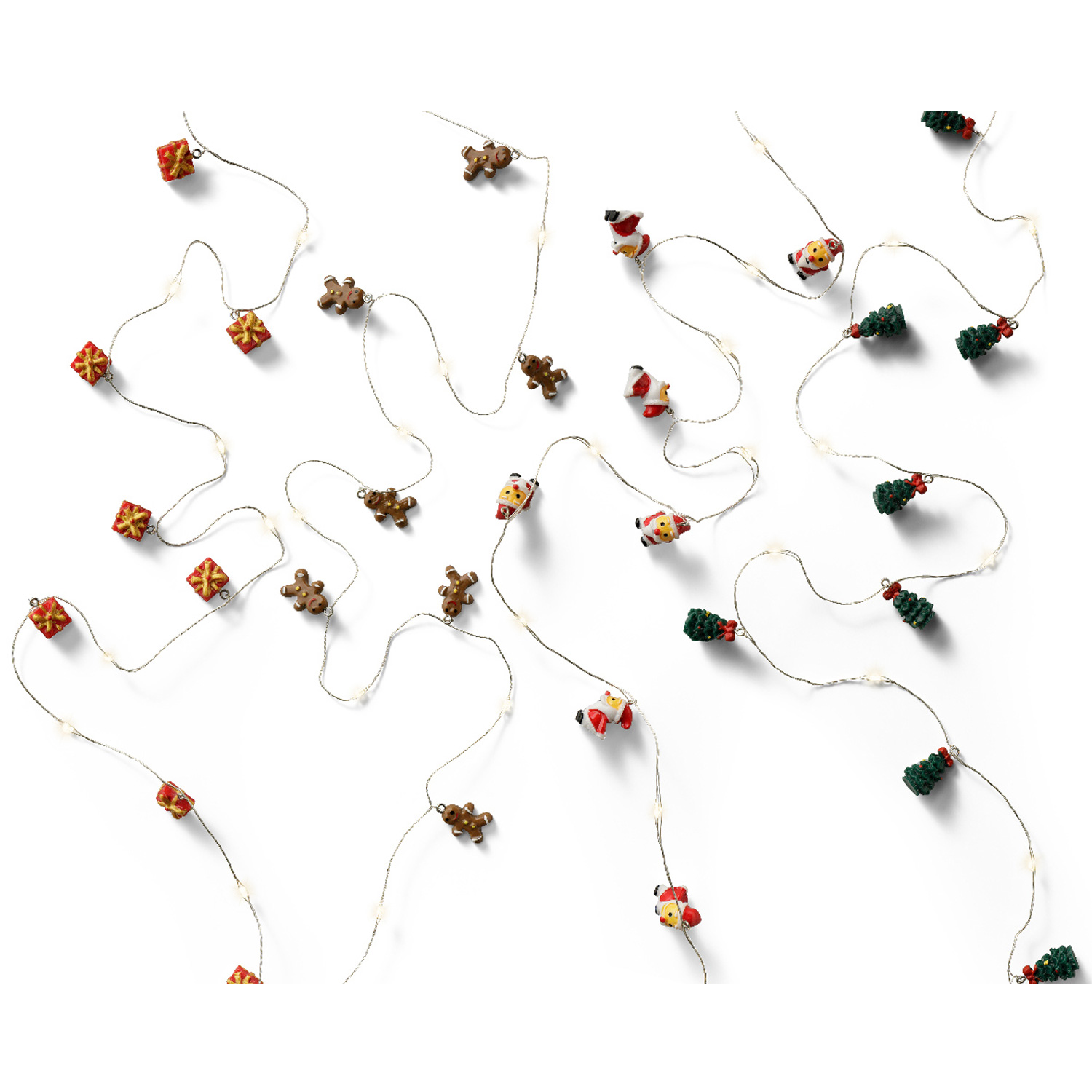 LED Drahtlichterkette TANNENBAUM - 20 warmweiße LED - L: 1,90m - Timer - Batterie - grün, rot LED Drahtlichterkette TANNENBAUM - 20 warmweiße LED - L: 1,90m - Timer - Batterie - grün, rot