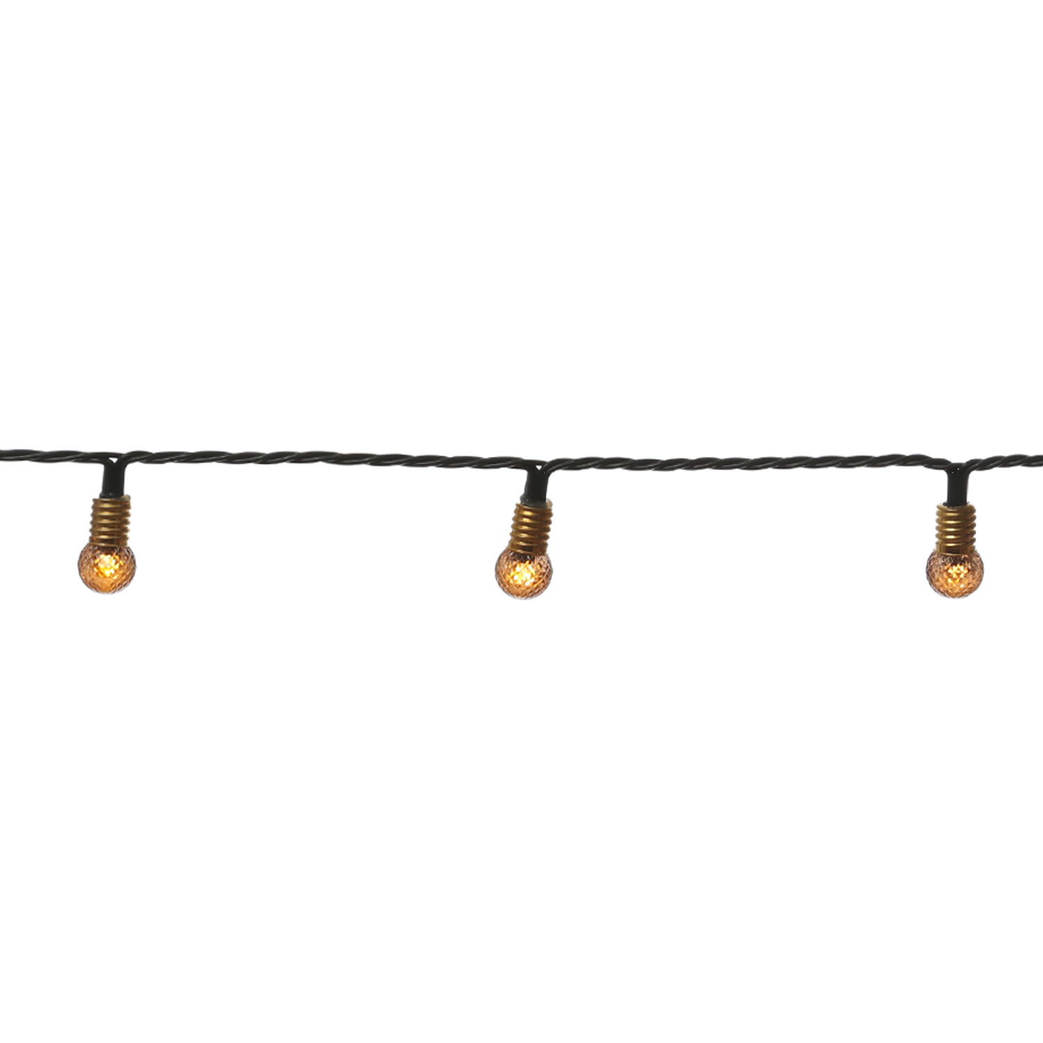 LED Lichterkette VINTAGE - 240 Mini Kugeln in Kristall Optik - 8 Funkt. - Timer - L: 24m