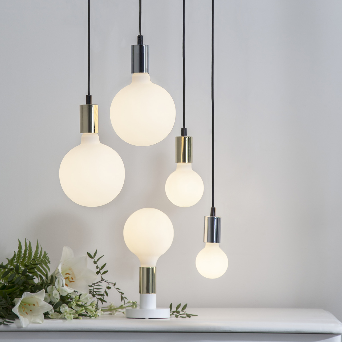 LED DEKO Leuchtmittel G95 - OPAL - soft-touch - E27 - D: 95mm - 5W - 2600K - 400lm - dimmbar