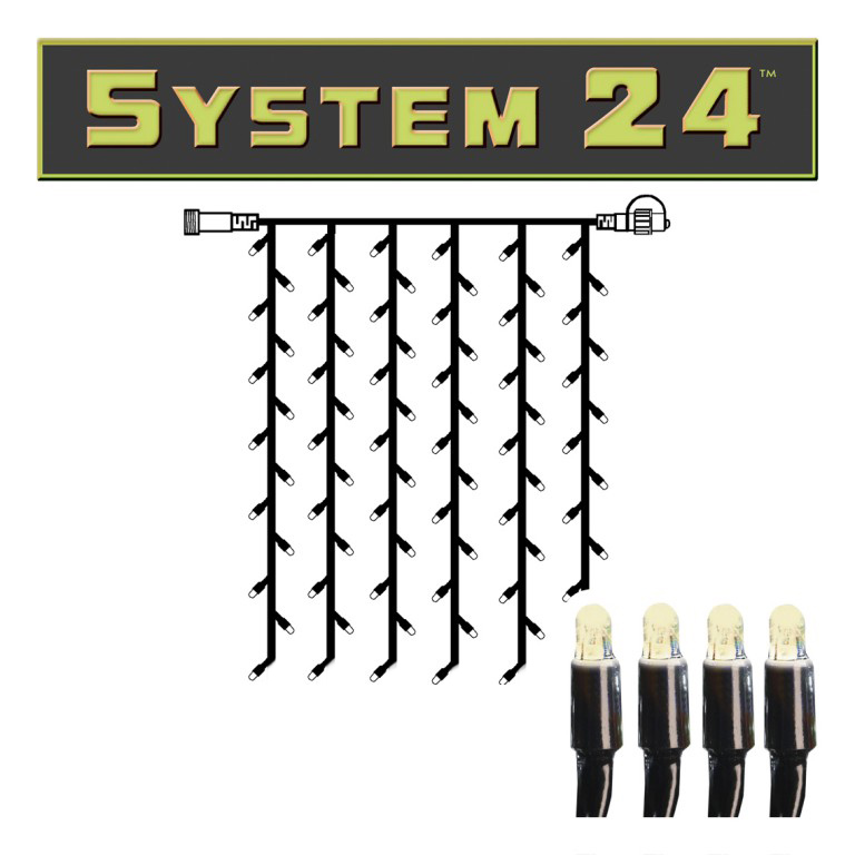 System 24 | LED-Lichtvorhang | koppelbar | exkl. Trafo | 1.00 m x 2.00m | 98x Warmweiß
