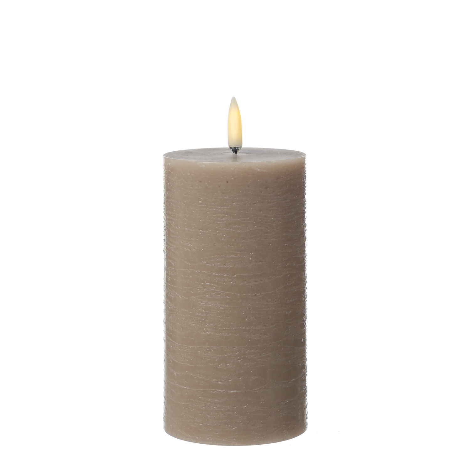 LED Kerze PIA - Rustik-Optik - Echtwachs - H: 15cm - D: 7,8cm - Timer - bis zu 1000 Std. - beige LED Kerze PIA - Rustik-Optik - Echtwachs - H: 15cm - D: 7,8cm - Timer - bis zu 1000 Std. - beige