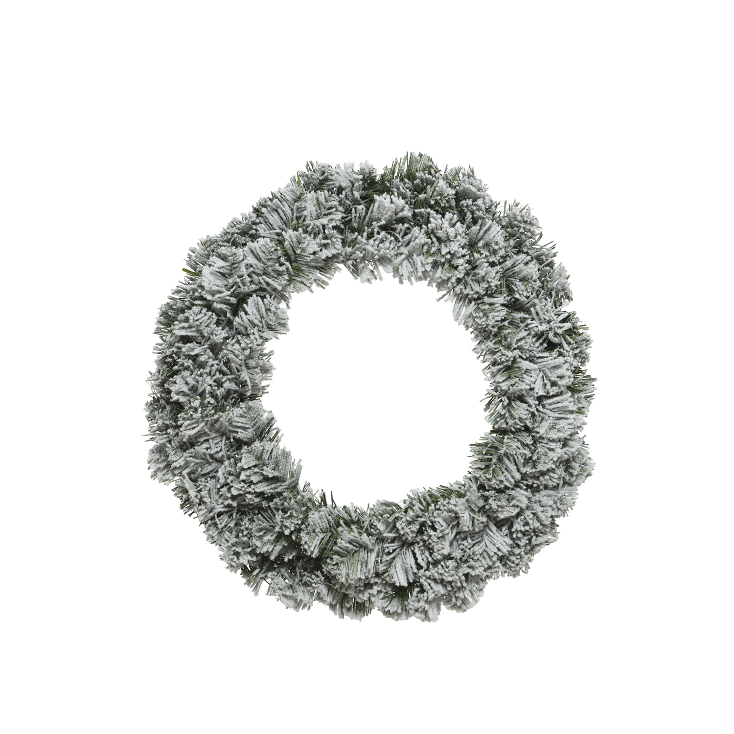 Tannenkranz - Kunststoff - Schneeoptik - D: 28,5cm - Innen - grün, weiß