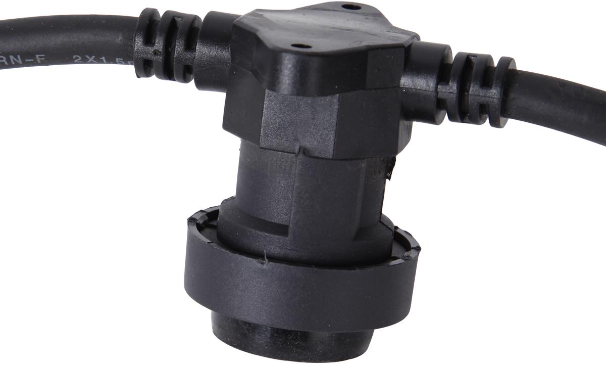 System CONNECTA BLACK - Lichterkette - 10 x E27 - 7,35m - max 2000W/15W/Lampe - IP44