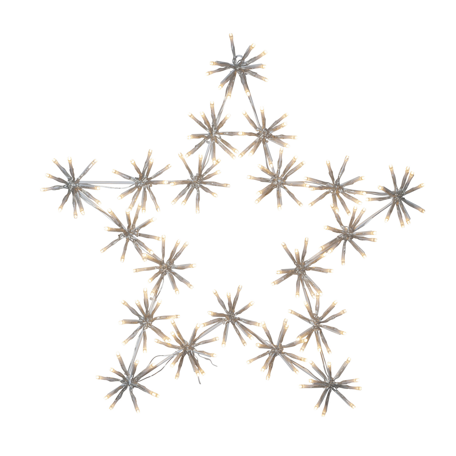 LED Stern Flower Star - hängend - D: 60cm - 200 warmweiße LED - inkl. Trafo - Outdoor - transparent