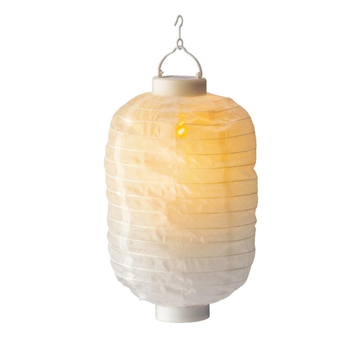 LED Solar Lampion - Flammensimulation - 30 warmweiße LED - H: 30cm - D: 20cm - Lichtsensor - weiß LED Solar Lampion - Flammensimulation - 30 warmweiße LED - H: 30cm - D: 20cm - Lichtsensor - weiß