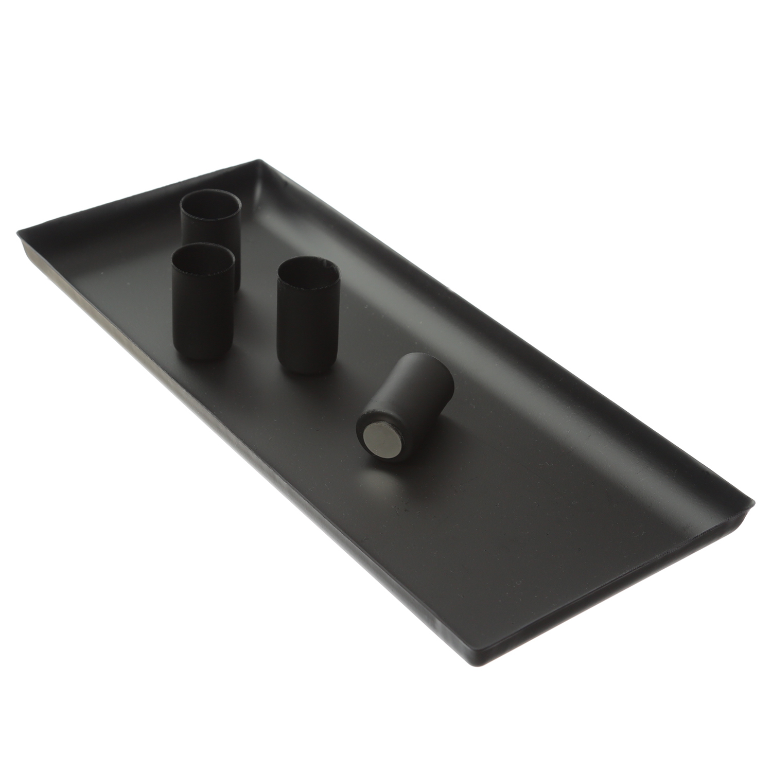 Stabkerzenhalter magnetisch - Kerzenständer für 4 Stabkerzen - Kerzentablett - 29x12cm - schwarz Stabkerzenhalter magnetisch - Kerzenständer für 4 Stabkerzen - Kerzentablett - 29x12cm - schwarz