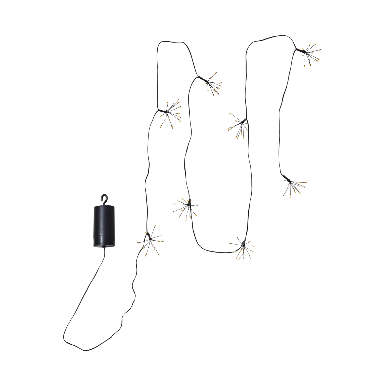 LED Lichterkette Dew Drop Flower - 96 LED Tautropfen - 8 Blüten - L:2,10m - Timer - Batterie - Außen