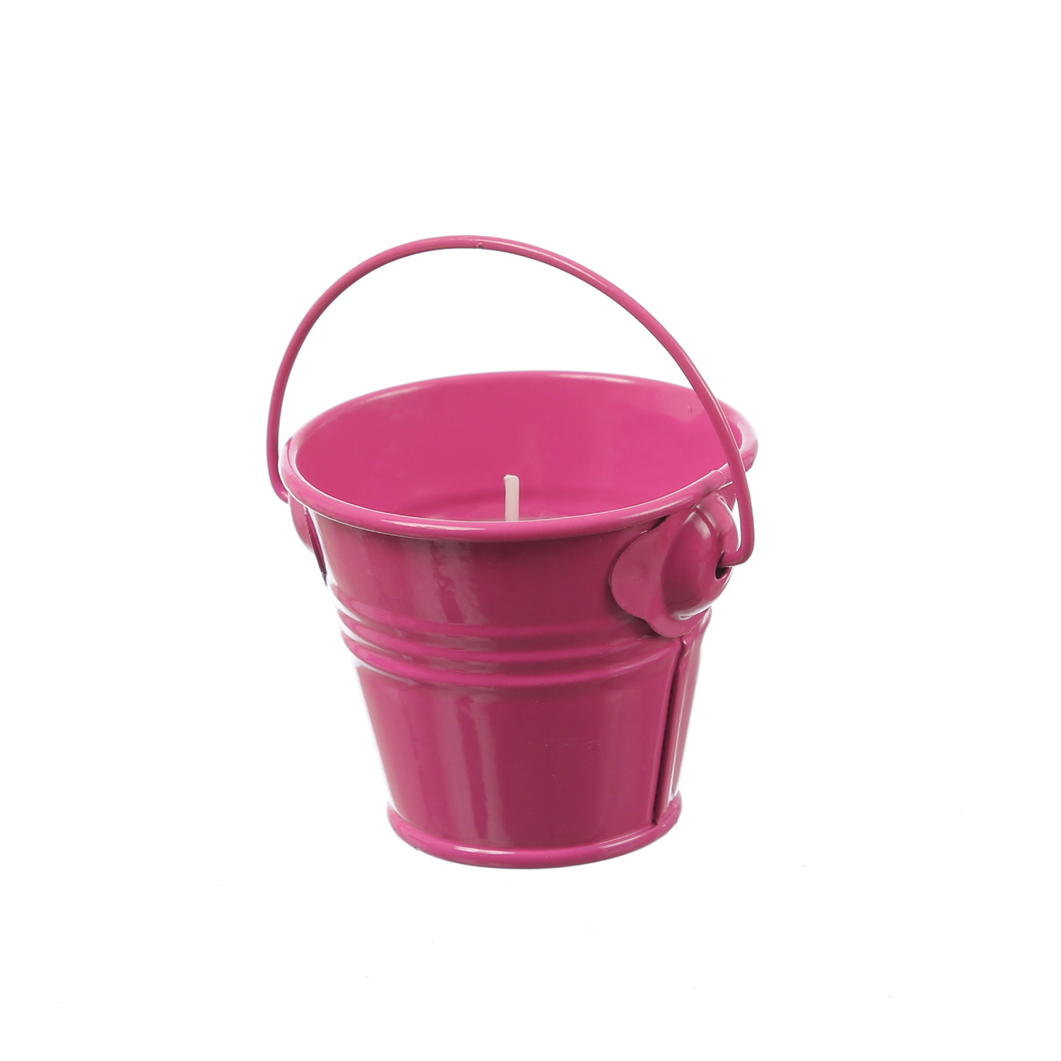 Duftkerzen CITRONELLA - Outdoor Kerzen im Metalleimer - H: 5,5cm - pink - 3er Set