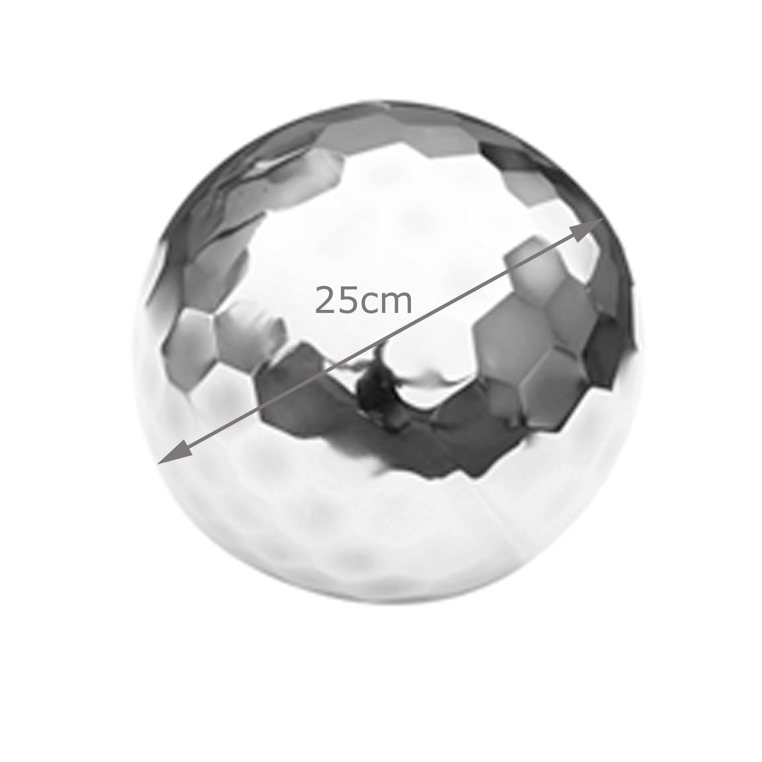 Dekokugel DIAMANT 25cm Edelstahl poliert - auch als Schwimmkugel