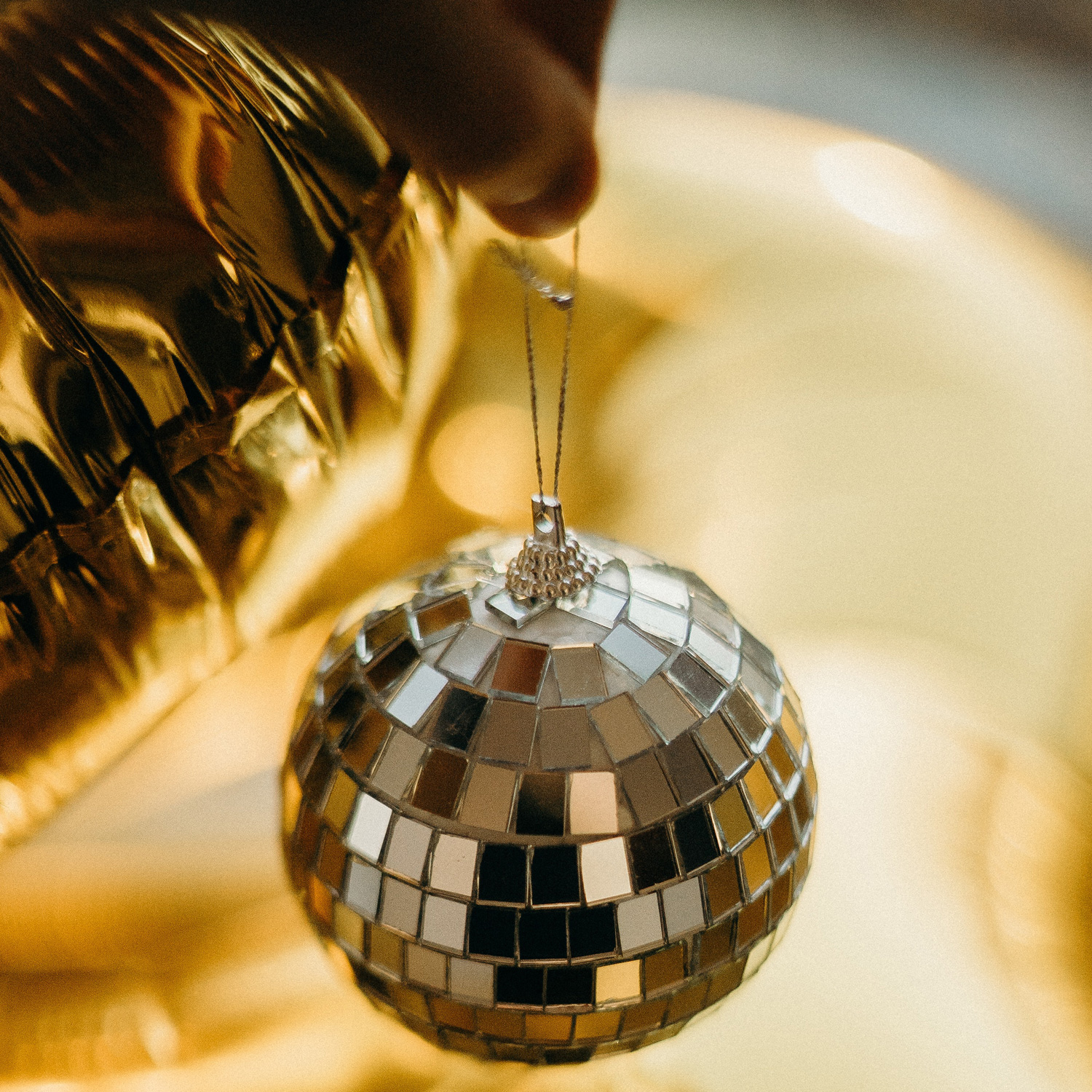 Spiegelkugel 5cm silber- Discokugel Echtglas zur Dekoration - mirrorball