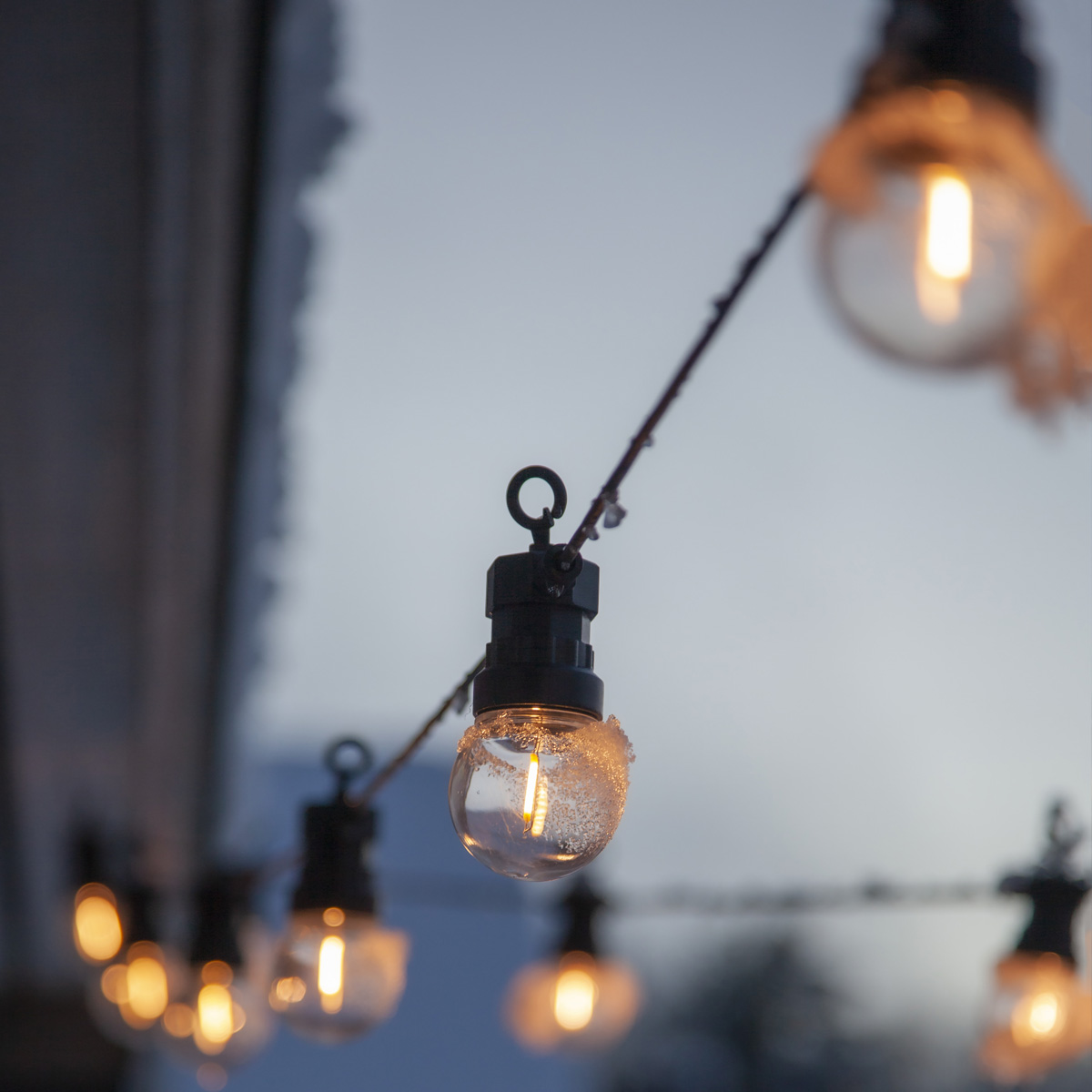 LED Lichterkette "CIRCUS" - 20 Kugeln, D: 5cm - warmweiße Filament LED - 8,8m - inkl.Trafo - outdoor