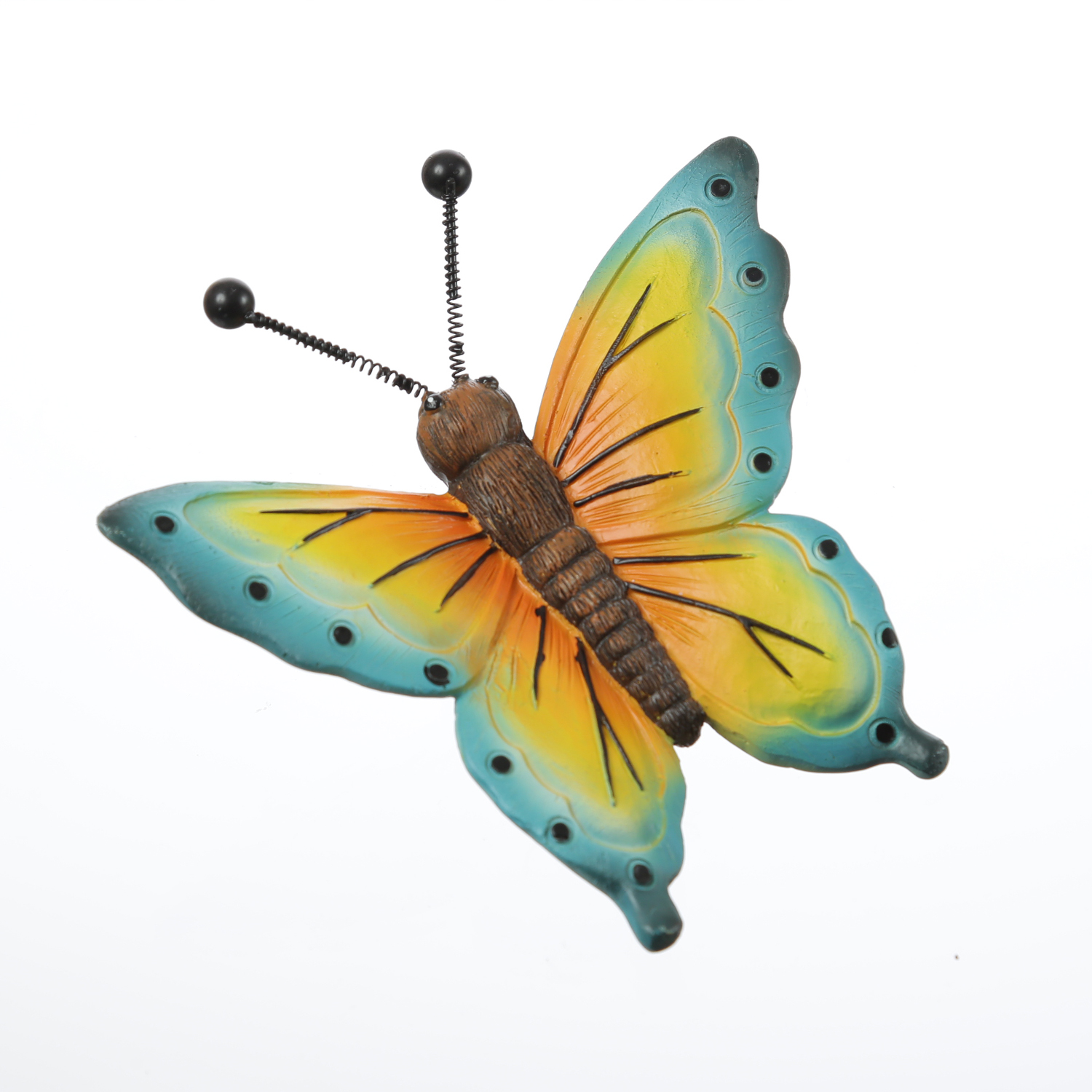 Blumentopfhänger Schmetterling - Dekofigur als Topfhänger - Tierfigur - Polyresin - H: 11cm
