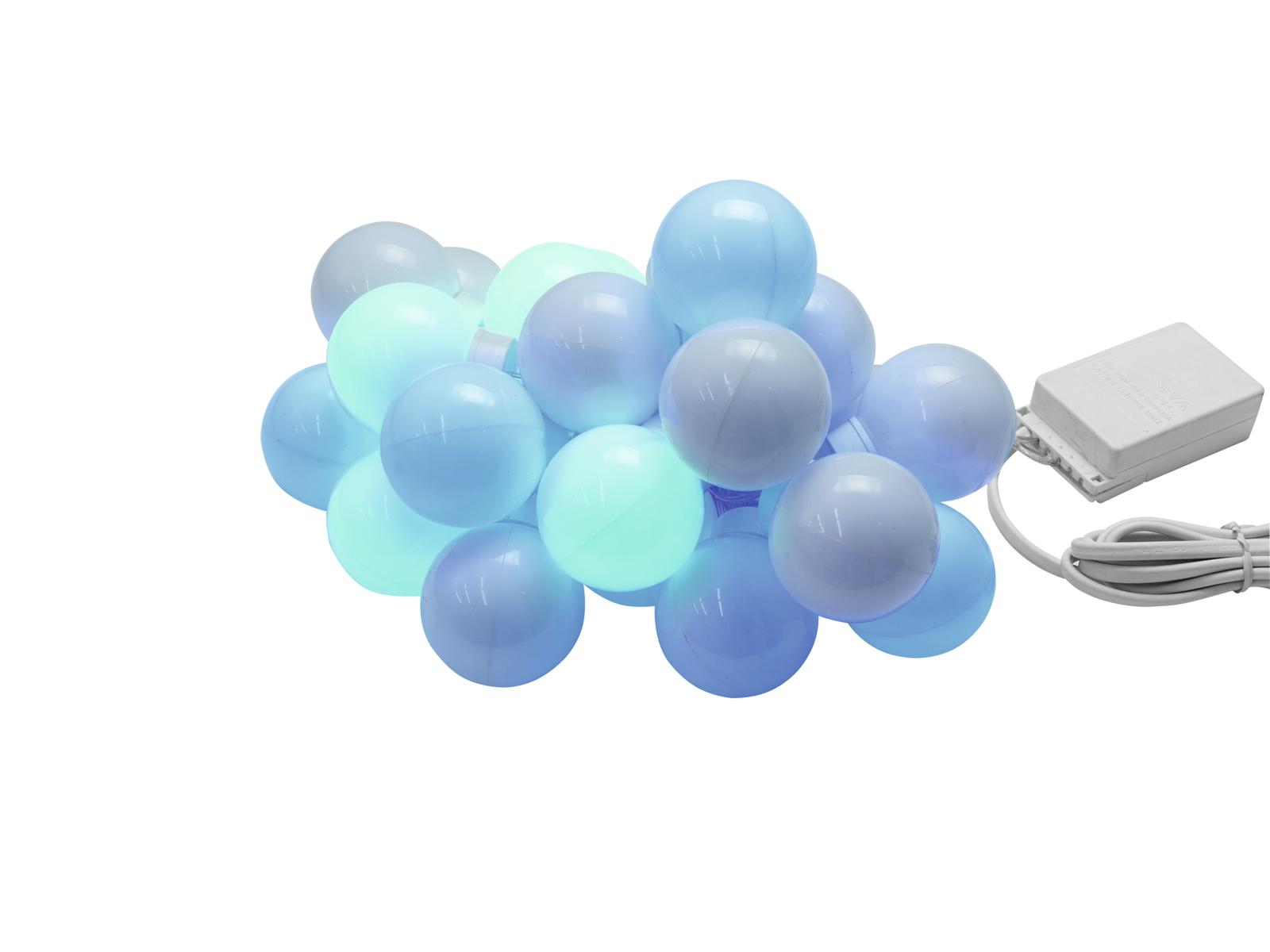 LED Party Balls Lichterkette - 20 Kugeln - 8 Programme - 4 Farbig - 6,90m