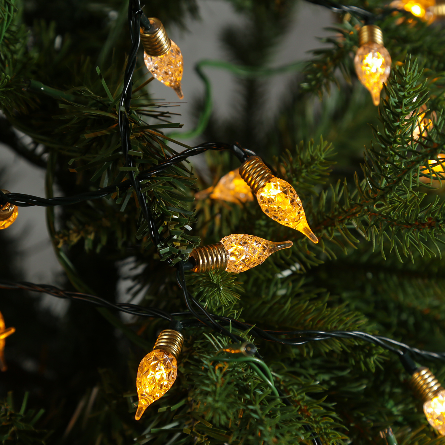LED Lichterkette VINTAGE - 240 transparente Mini Birnen - 8 Funkt. - Timer - L: 24m
