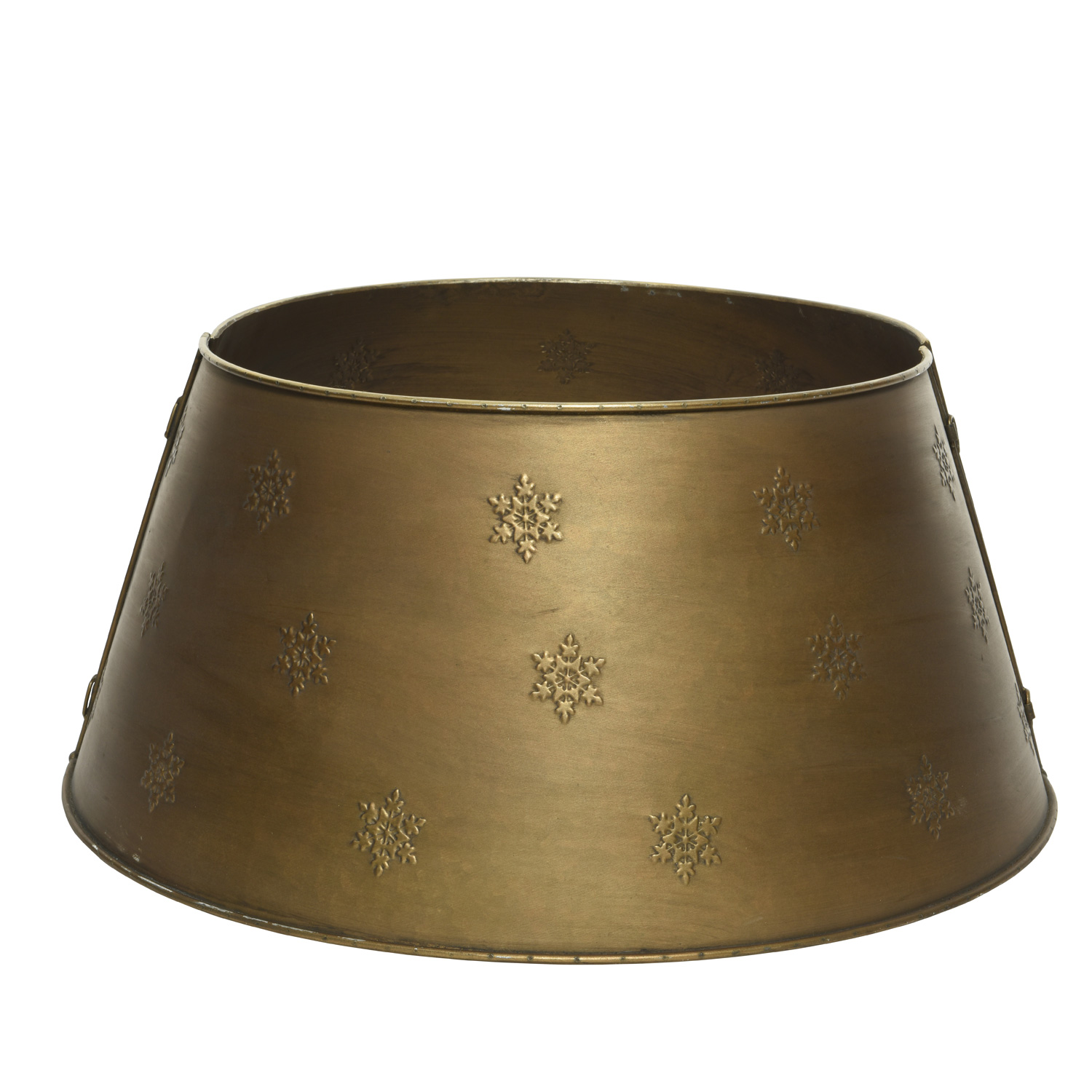 B-Ware Weihnachtsbaumrock - Abdeckung für Baumständer - Metall - D: 70cm - 2-teilig - gold