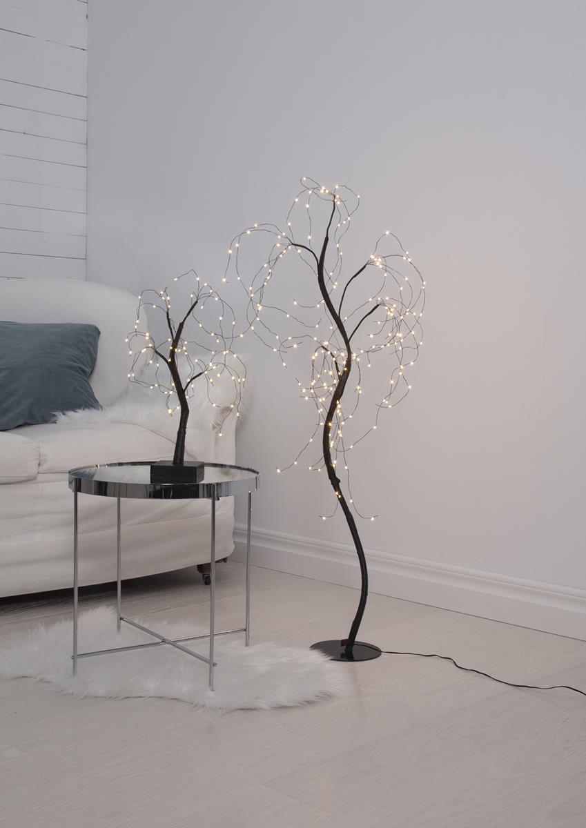 LED-Dekobaum "Willy" - 70 warmweiße LED - biegsame Äste - H: 40cm - Batteriebetrieb - schwarz