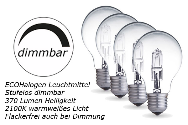 Illu-/Partylichterkette 20m - Außenlichterkette weiß - Made in Germany- 40 dimmbare Halogenlampen