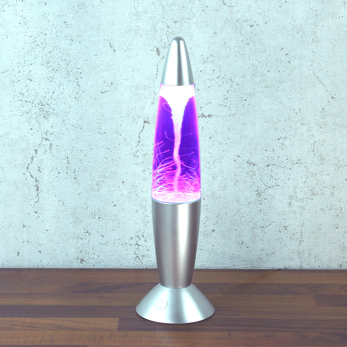 ROCKET LAMP - Lavampe - TORNADO RGB - Touchsensor - H: 36cm - silber - Wirbelnde Schneeflocken