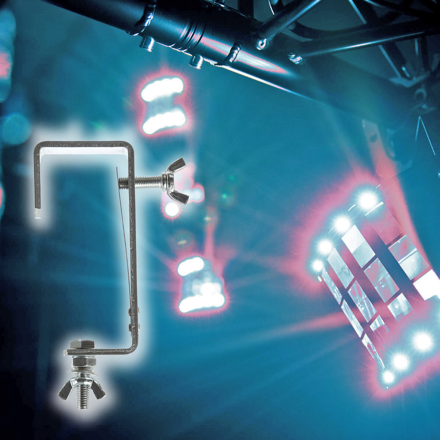 Theaterhaken 50kg Set CC-50 silber (5 Stück) - Montagehaken mit Schutzlippe - bis 50kg | DELTATRUSS