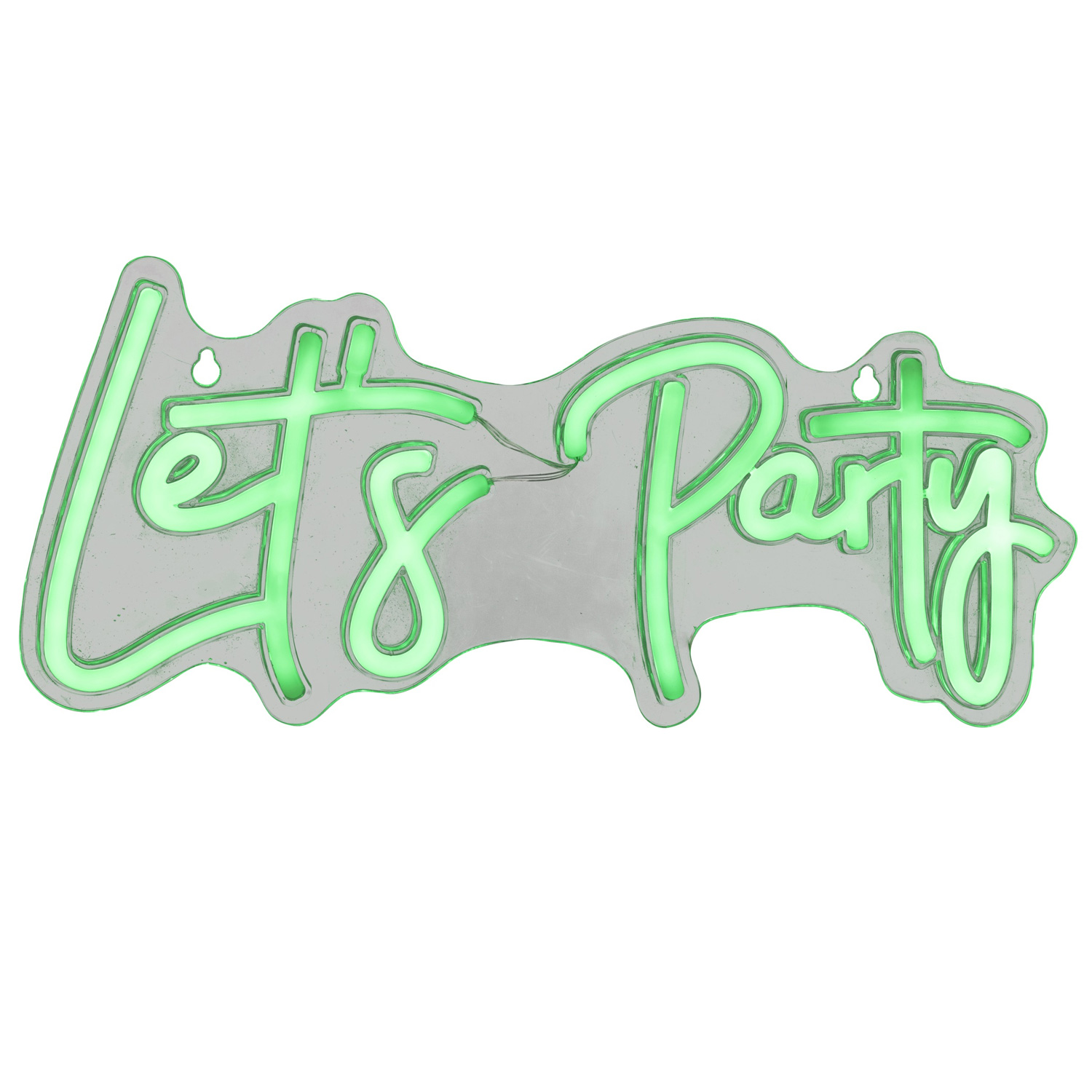 LED NEON Schild Lets Party - Leuchtschriftzug - L: 41cm - mit Fernbedienung - USB