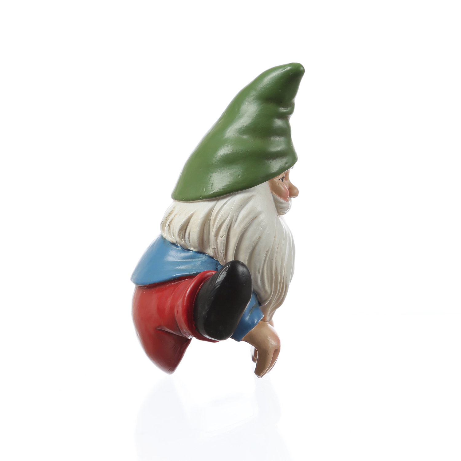 Blumentopfhänger Gartenzwerg - lustige Dekofigur als Topfhänger - Gartenfigur - Polyresin - H: 10cm