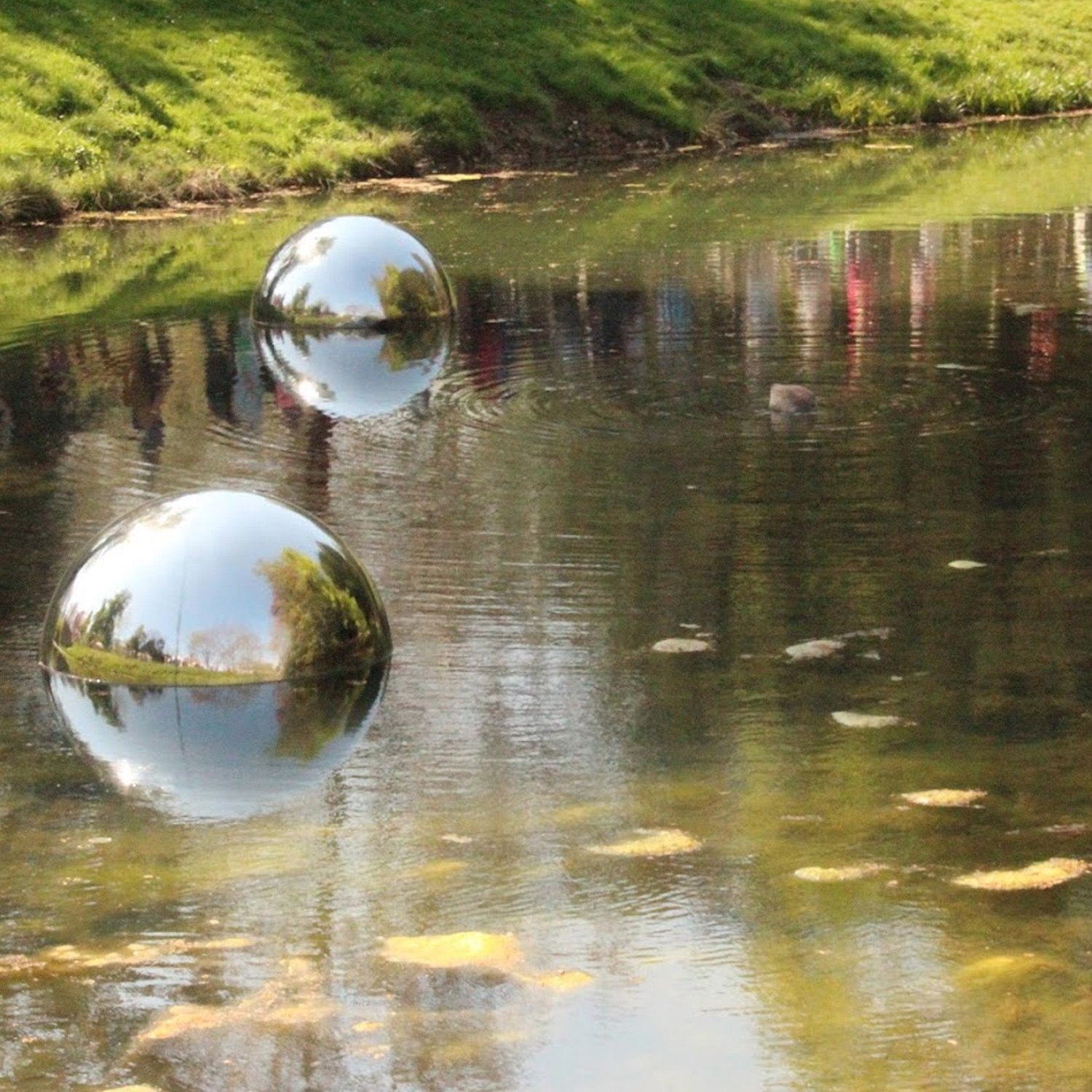 Dekokugel - Edelstahlkugel - Schwimmkugel - D- 20cm - glaenzend