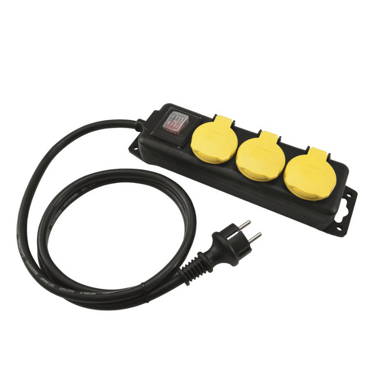 Steckdosenleiste OUTDOOR - 3-fach IP44 - 3,0m Kabel - mit Schalter