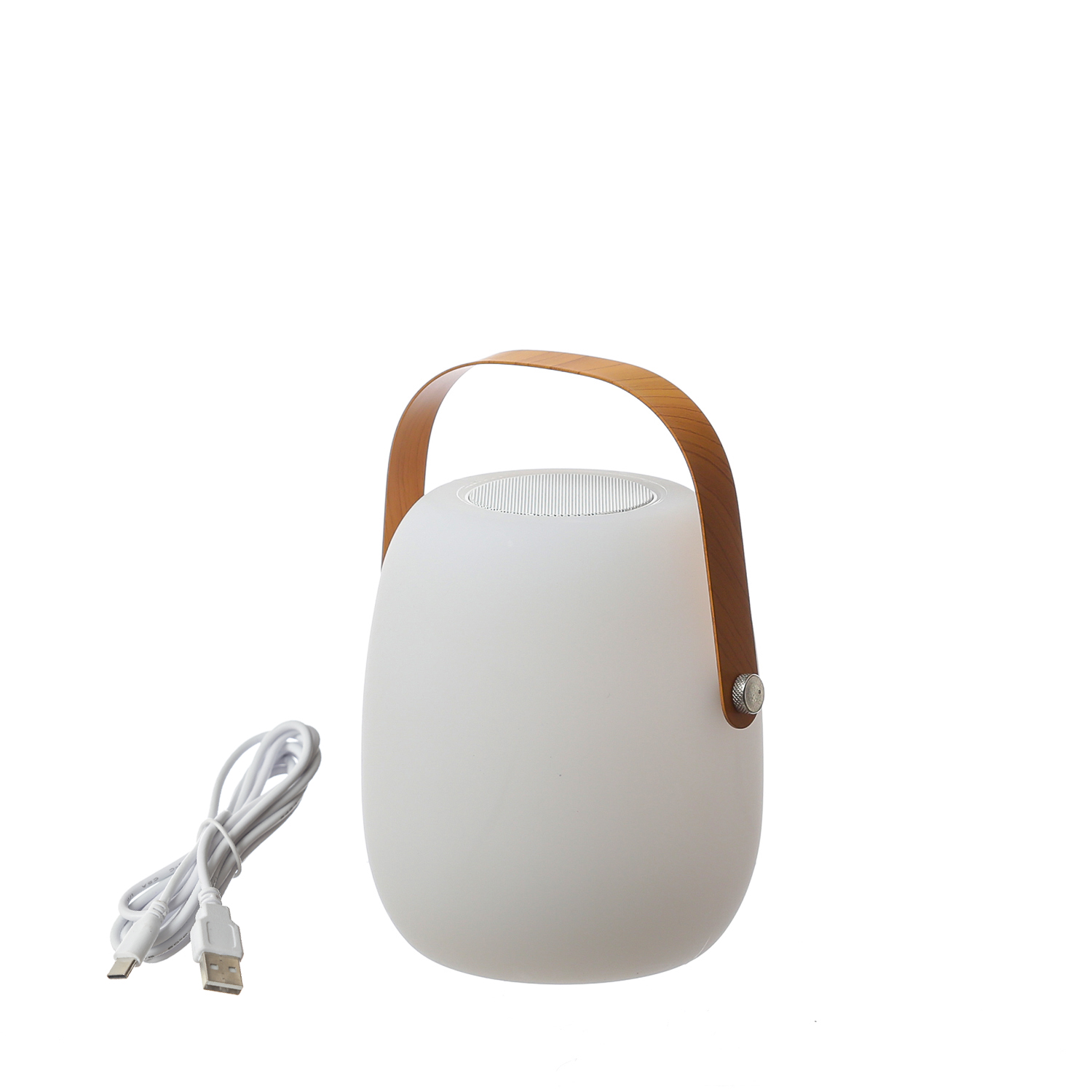 LED Tischleuchte mit Lautsprecher - Bluetooth - 6 warmweiße LED - H: 21cm - für Garten, Balkon