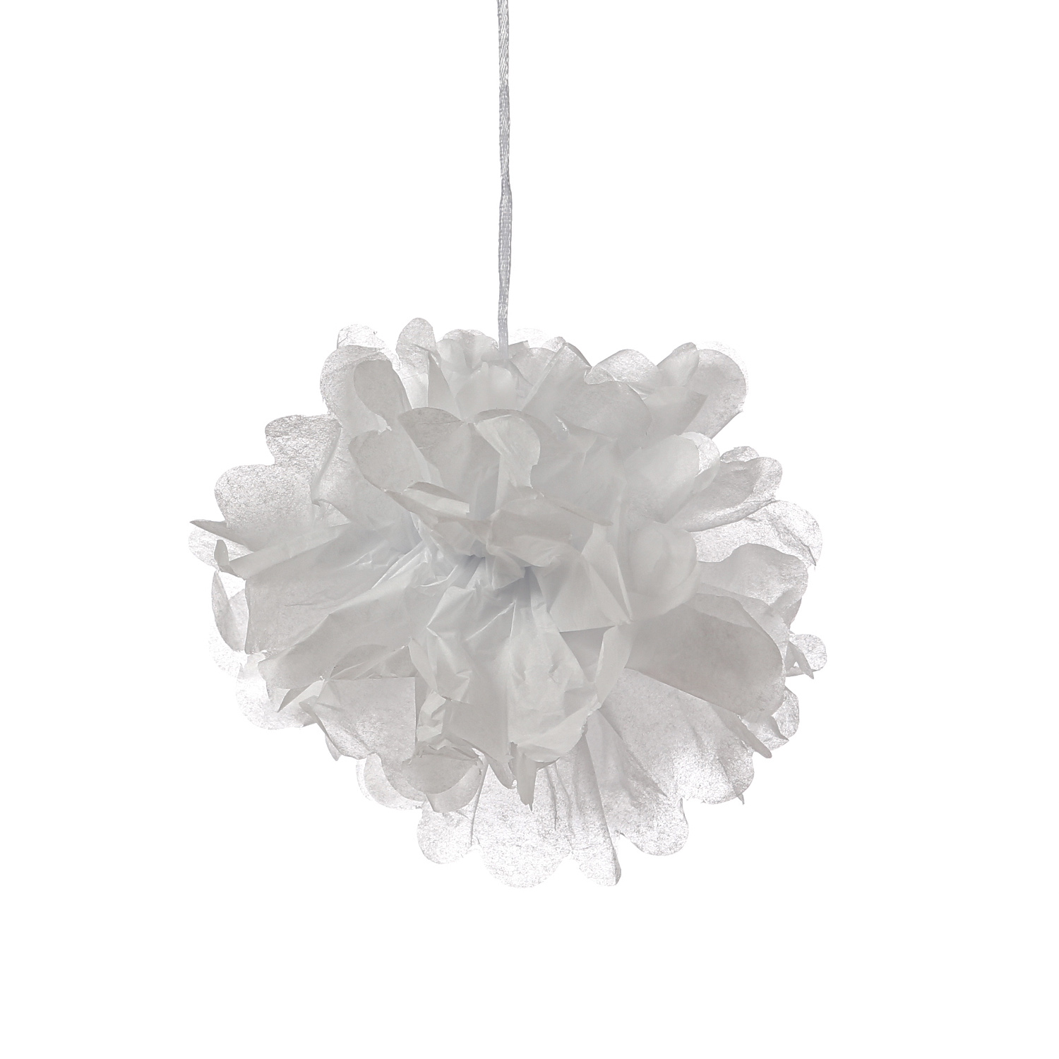 Partyset Papierdekoration - 12-teilig - Papierblumen/Lampions/Wabenherzen - rot, weiß