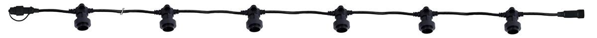 System CONNECTA BLACK - Lichterkette - 10 x E27 - 7,35m - max 2000W/15W/Lampe - IP44