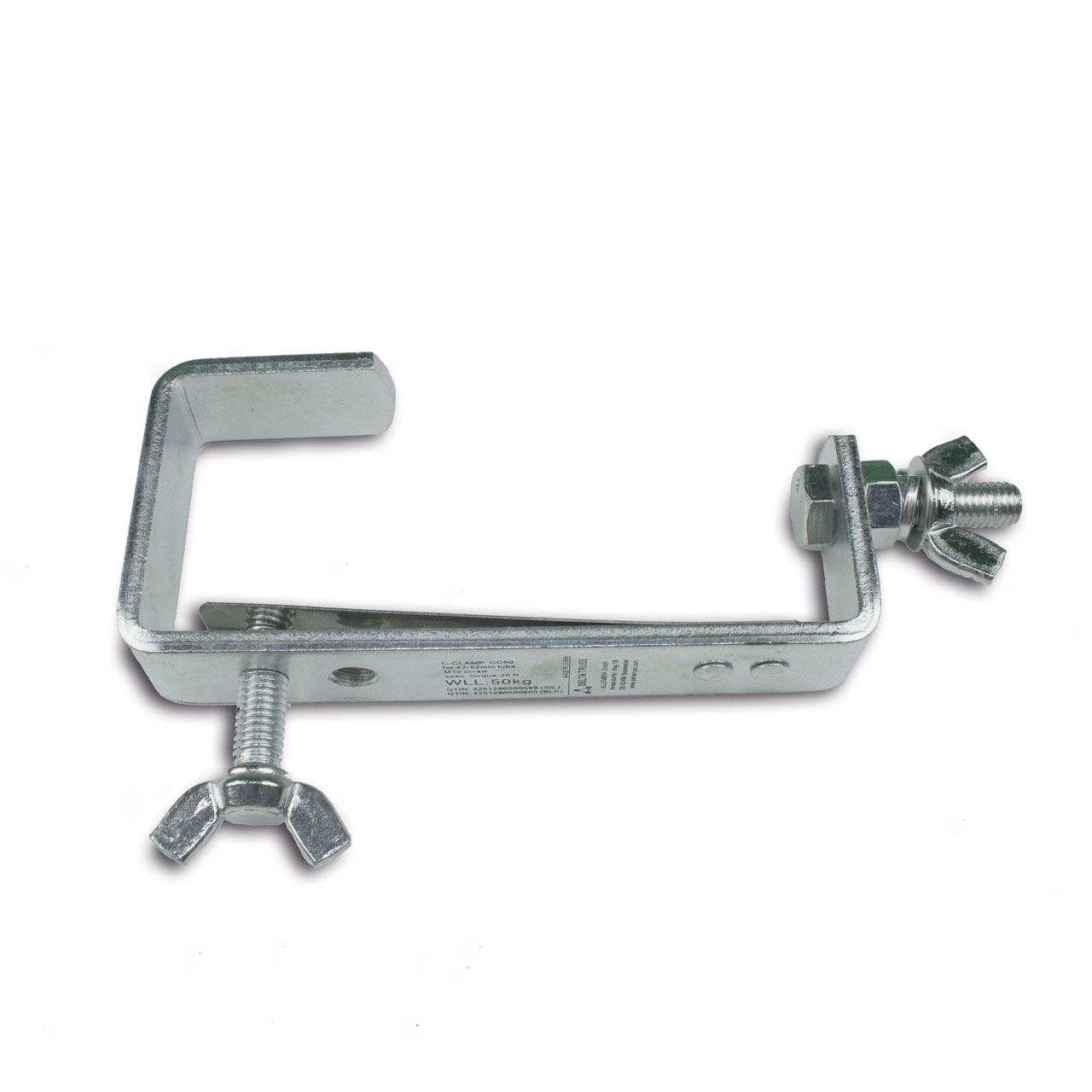 Theaterhaken 50kg Set CC-50 silber (5 Stück) - Stabiler Montagehaken mit Schutzlippe - bis 50kg | DELTATRUSS