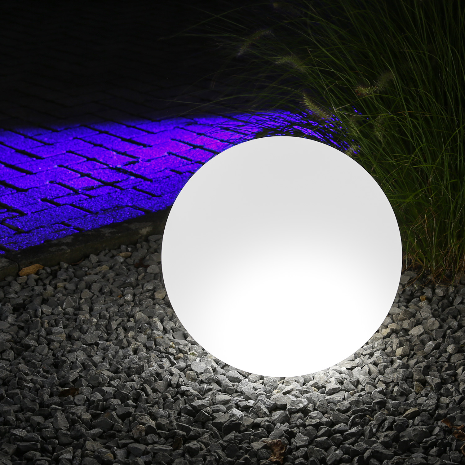 Leuchtobjekt outdoor KUGEL 50cm mit RGB LED Modul - Wireless Charging - Fernbedienung