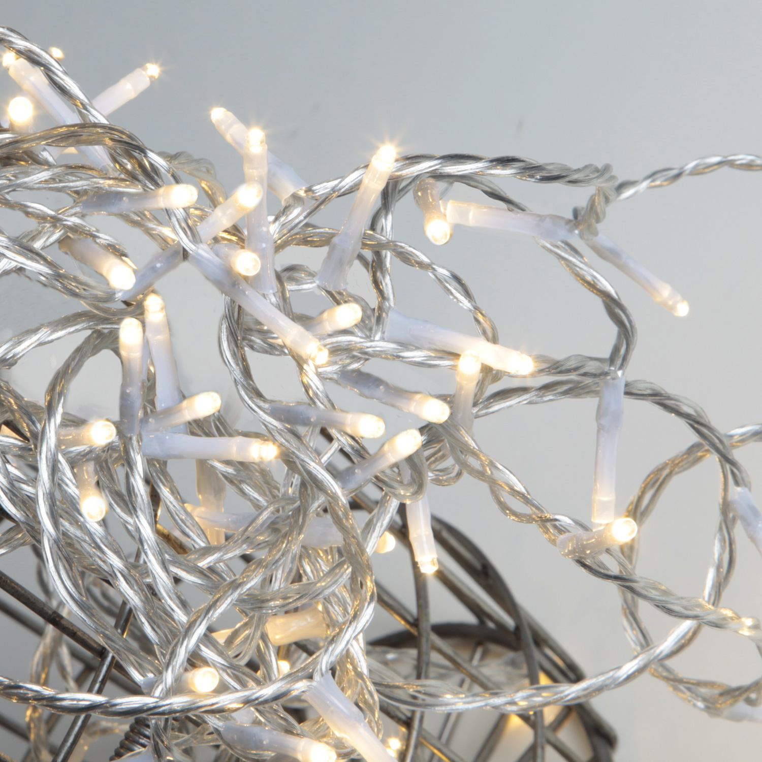 Lichterkette - Serie MICROLED 3mm - 3m - transparentes Kabel -  30 warmweiße LED - Trafo