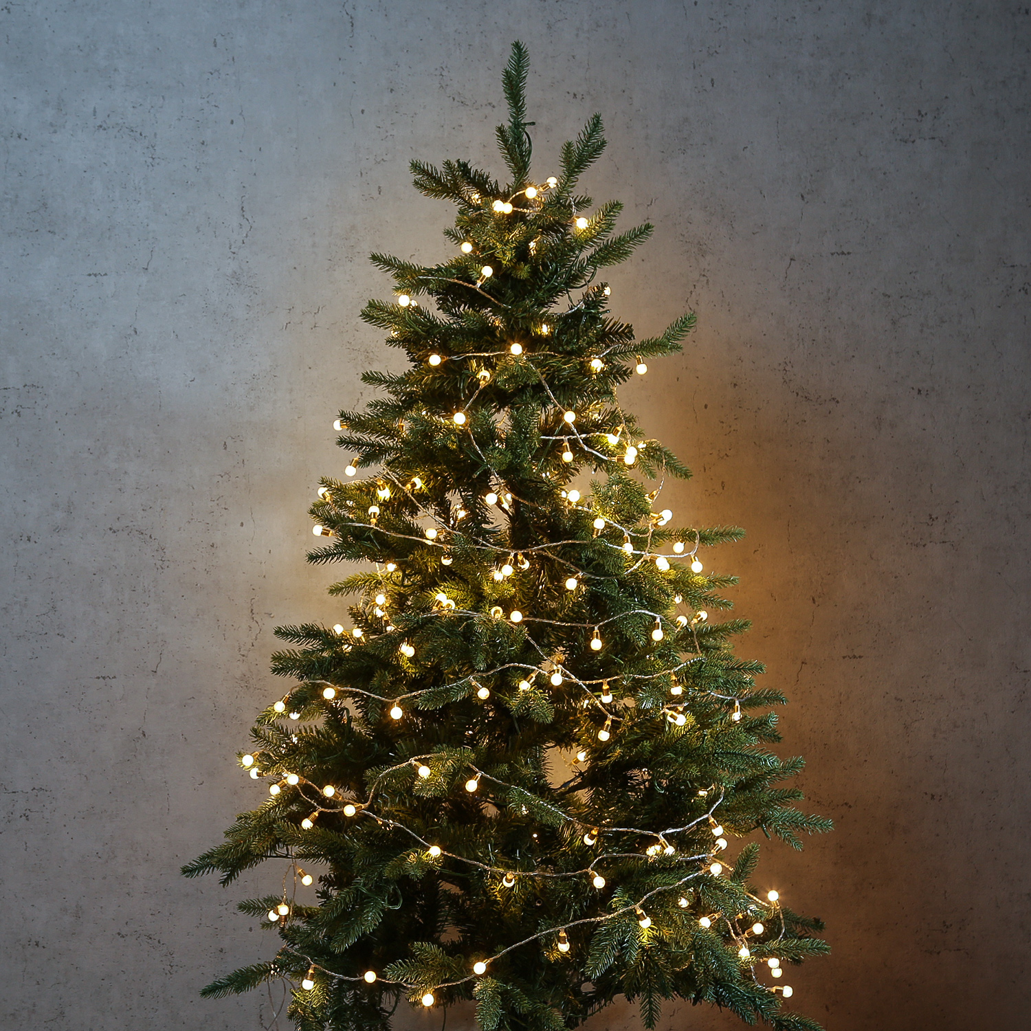 LED Lichterkette VINTAGE - 240 transparente Mini Kristall Kugeln - 8 Funkt. - Timer - L: 24m