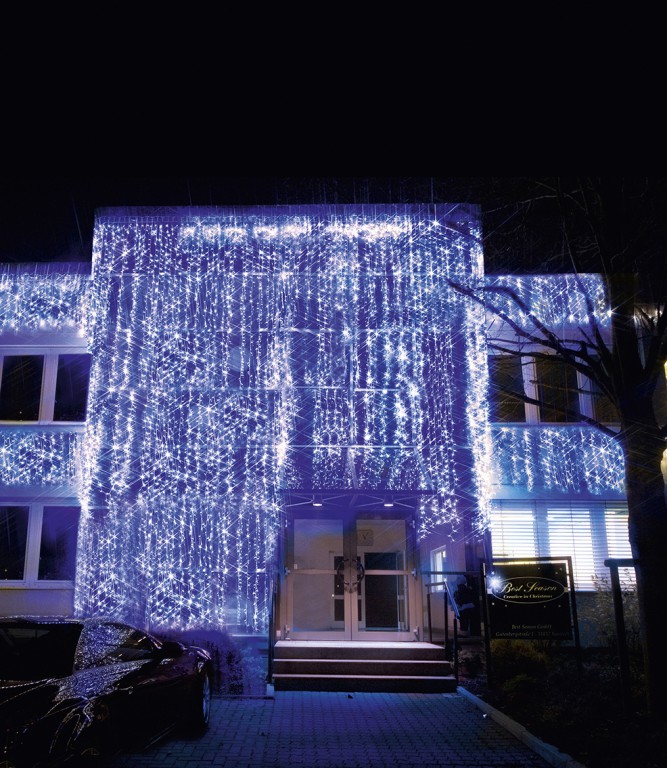 System LED Black | Lichtvorhang | koppelbar | exkl. Trafo | 1.00m x 2.00m | 102x Kaltweiß