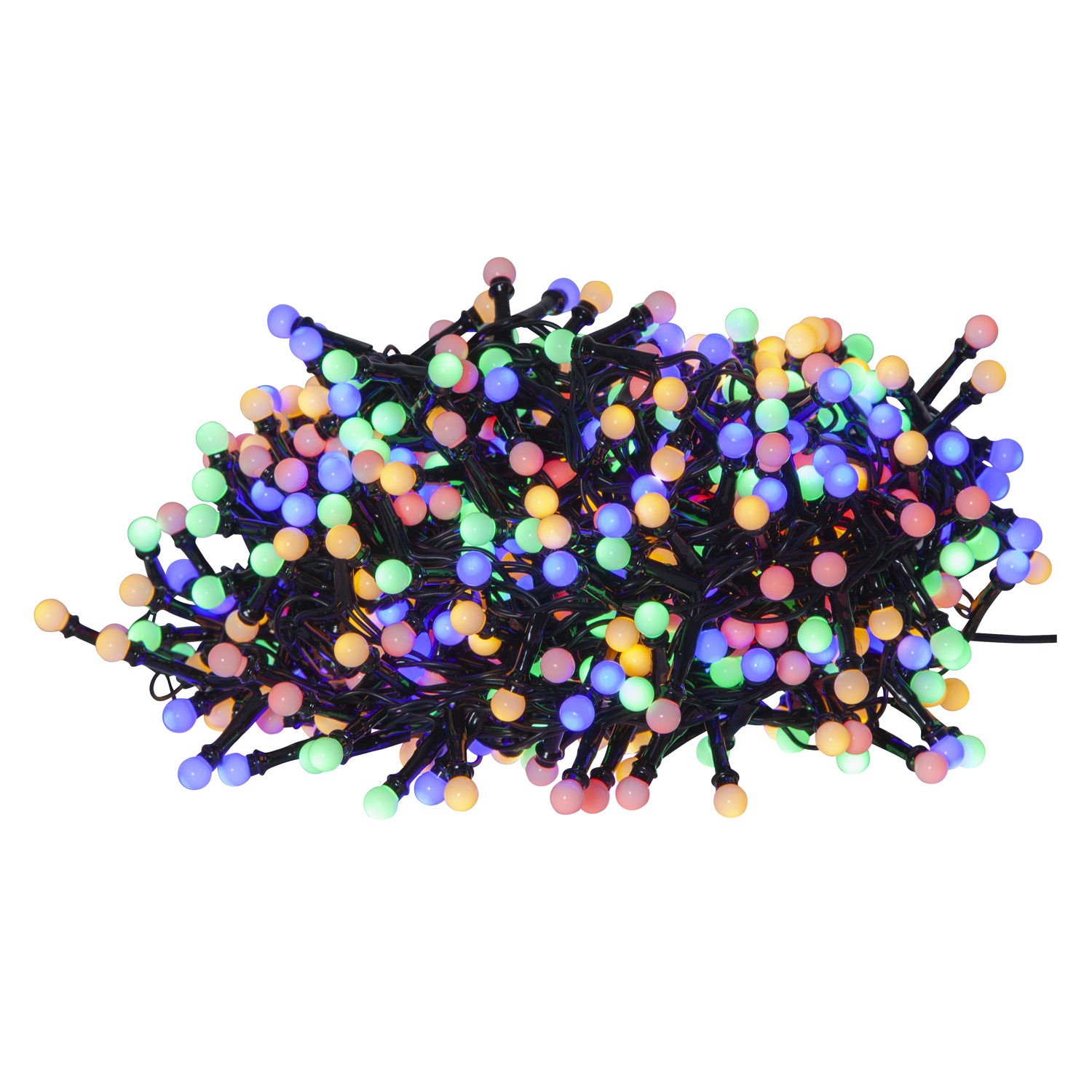 LED Lichterkette Berry Mini - 700 bunte opale LED - 14m - 8 Funktionen - Trafo - Timer - outdoor