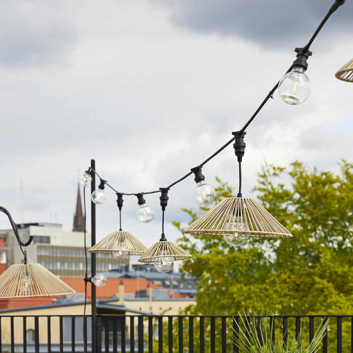 Lampenschirm VIDE wetterfest - für E27 Fassungen - D: 58cm - H:18,5cm - beige