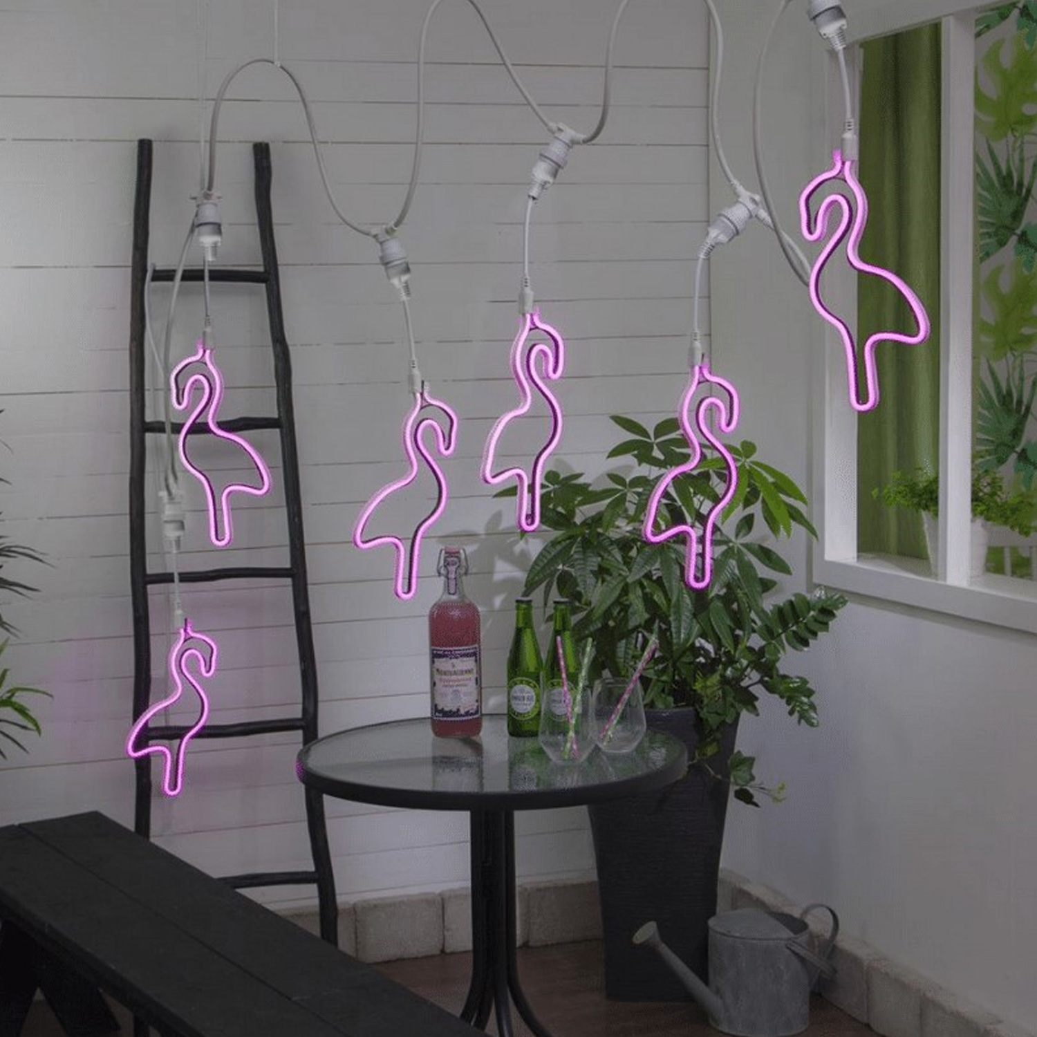 System CONNECTA - "Flamingo" pink - LED-Objekt mit E27 Fassung - outdoor - H: 52cm - B: 18cm