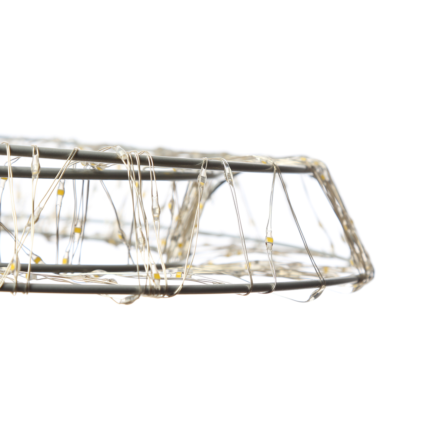 XXL LED Kranz abgeflacht - Lichterkranz mit 2200 warmweißen LED - D:60cm - 8Modi/Timer - Innen/Außen