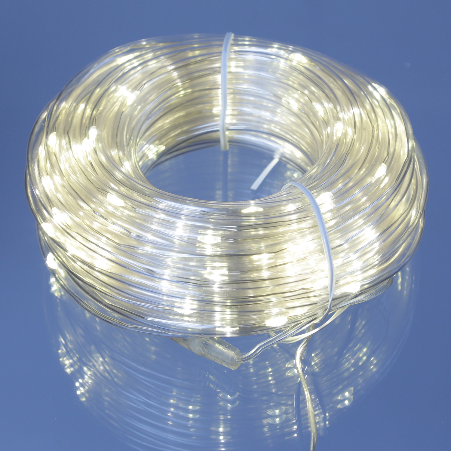 LED Lichtschlauch - 120 warmweiße LED - 8 Funktionen - Timer- Batteriebetrieb - L: 12m - für Außen