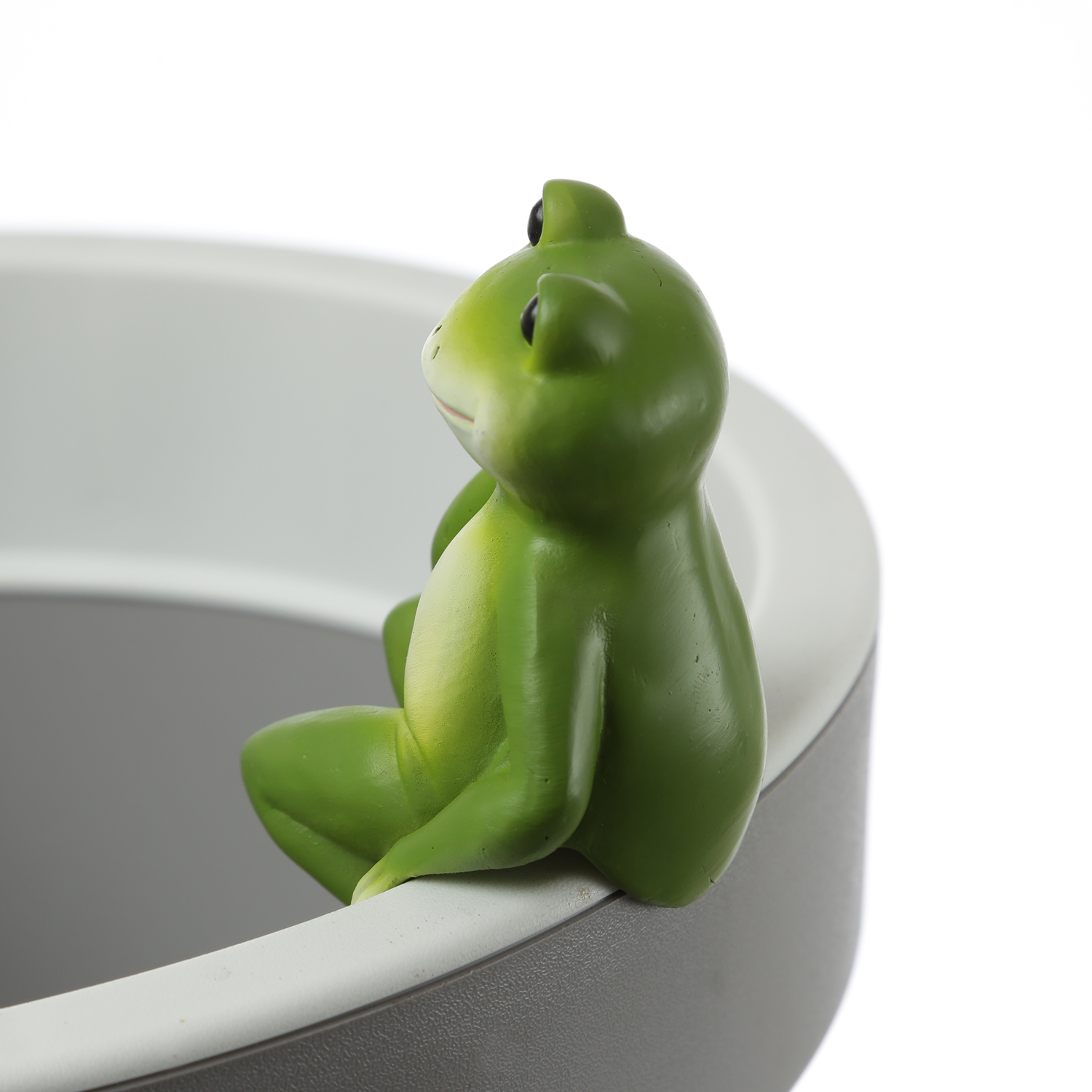 Blumentopfhänger Frosch - niedliche Dekofigur als Topfhänger - Tierfigur - Polyresin - H: 10cm