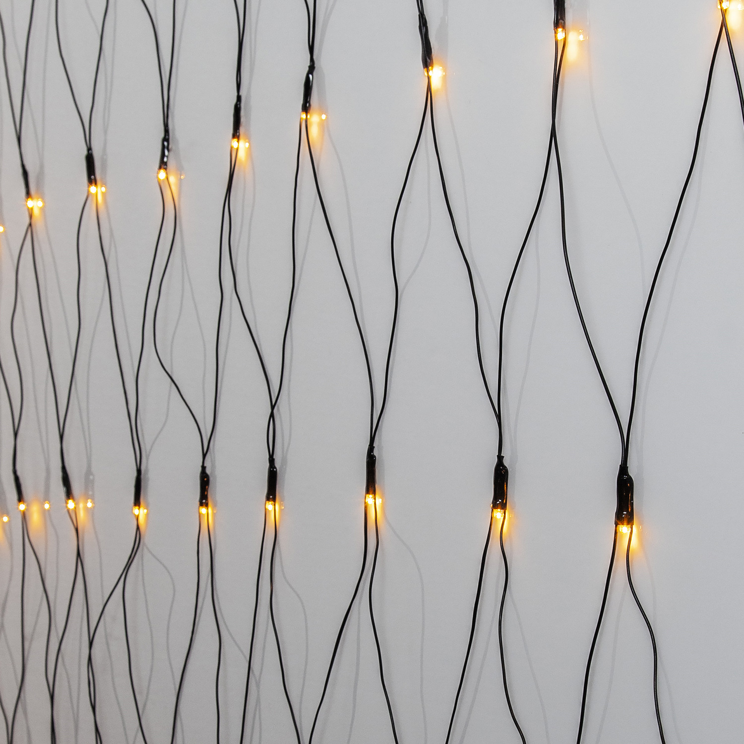 LED Lichternetz - Serie LED - outdoor - 160 ultra warmweiße LED - 2.00m x 2.00m - schwarzes Kabel