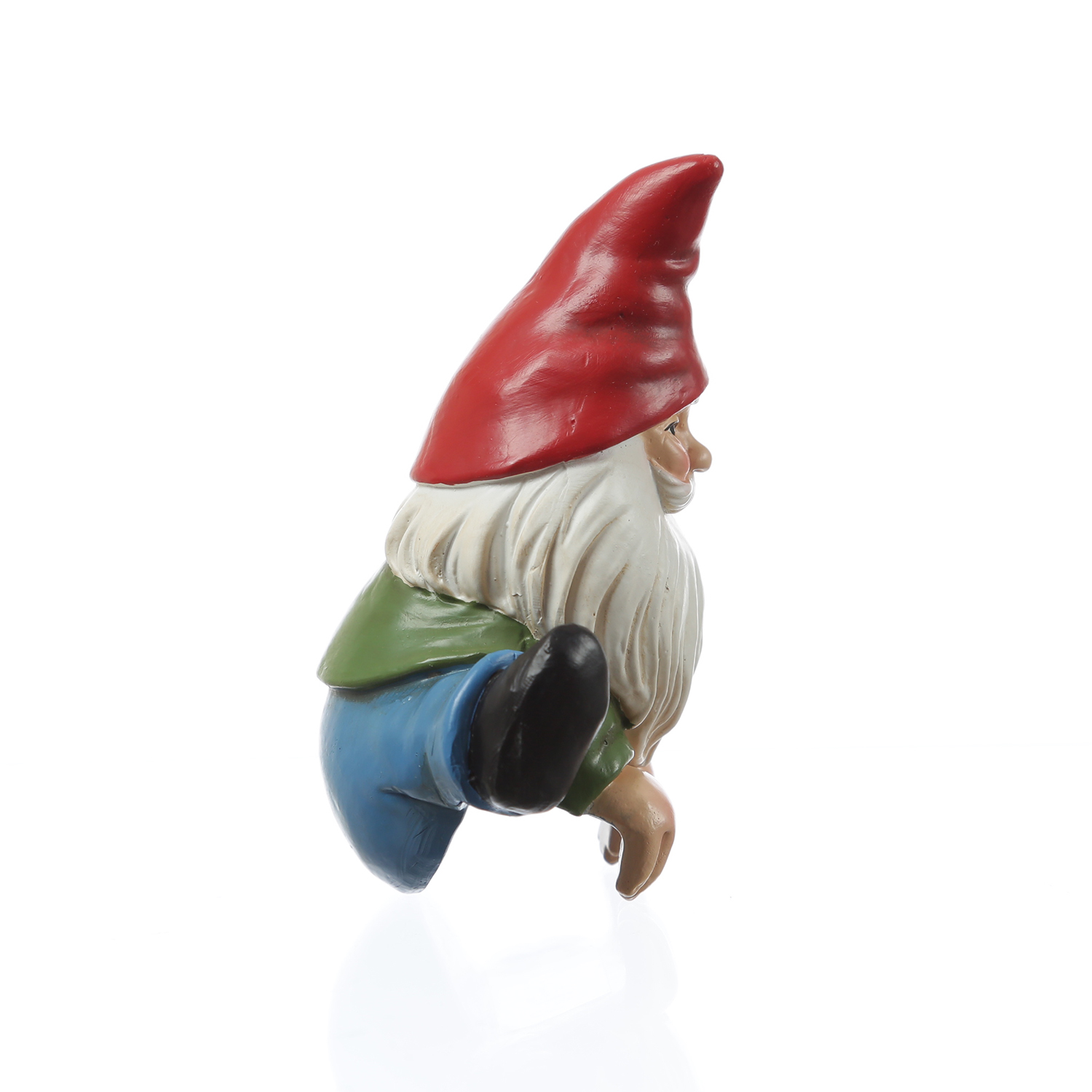 Blumentopfhänger Gartenzwerg - lustige Dekofigur als Topfhänger - Gartenfigur - Polyresin - H: 10cm