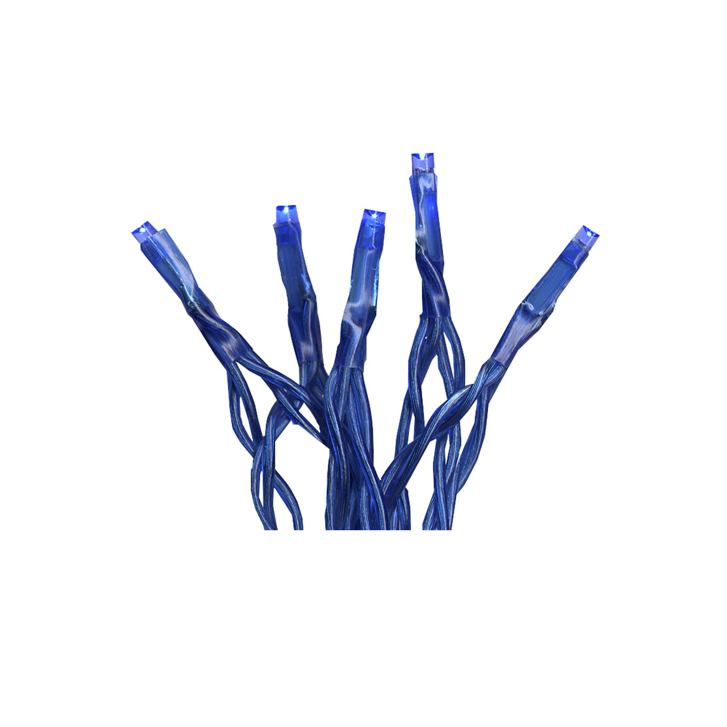 LED-Lichterkette | TRENDLITES | Indoor | Batteriebetrieb | Timer | 2.10m | blaues Kabel | 15x blaue LEDs